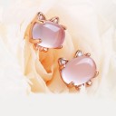 Boucles d'oreilles à clou pour femmes avec cristal G1293 4
