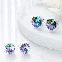 Boucles d'oreilles à clou pour femmes avec cristal G813 2