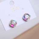 Boucles d'oreilles à clou pour femmes avec cristal 4