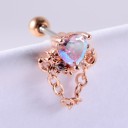 Boucles d'oreilles à clou pour femmes avec des cristaux 37