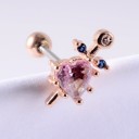 Boucles d'oreilles à clou pour femmes avec des cristaux 14