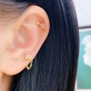 Boucles d'oreilles à clou pour femmes avec des cristaux 2