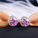 Boucles d'oreilles à clou pour femmes avec pierre H776 2