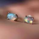 Boucles d'oreilles à clou pour femmes avec pierre 6
