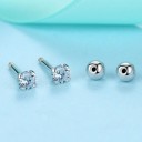 Boucles d'oreilles à clou pour femmes avec pierre 4