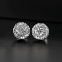 Boucles d'oreilles à clou pour femmes avec zircon 9