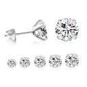 Boucles d'oreilles à clou pour femmes avec zircon G635 4