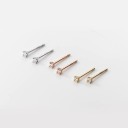 Boucles d'oreilles à clou pour femmes avec zircon G847 3