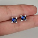 Boucles d'oreilles à clou pour femmes avec zircon H795 1