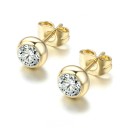 Boucles d'oreilles à clou pour femmes avec zircon H862 9
