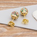 Boucles d'oreilles à clou pour femmes avec zircon 3