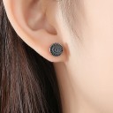 Boucles d'oreilles à clou pour femmes avec zircon 1