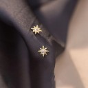 Boucles d'oreilles à clou pour femmes avec zircon 3