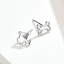 Boucles d'oreilles à clou pour femmes chien et os 3