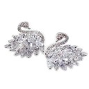 Boucles d'oreilles à clou pour femmes cygne 9