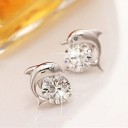 Boucles d'oreilles à clou pour femmes dauphin 2