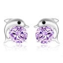Boucles d'oreilles à clou pour femmes dauphin 5