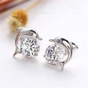 Boucles d'oreilles à clou pour femmes dauphin 1
