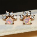 Boucles d'oreilles à clou pour femmes en forme de patte 5