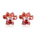 Boucles d'oreilles à clou pour femmes en forme de patte 7