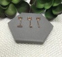 Boucles d'oreilles à clou pour femmes ensemble de 3 pièces 3