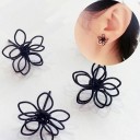 Boucles d'oreilles à clou pour femmes fleurs G1077 3