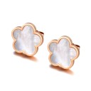 Boucles d'oreilles à clou pour femmes fleurs H762 7