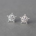 Boucles d'oreilles à clou pour femmes flocon 1