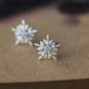 Boucles d'oreilles à clou pour femmes flocon 2