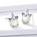 Boucles d'oreilles à clou pour femmes licorne 4