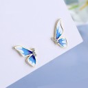 Boucles d'oreilles à clou pour femmes papillons A3160 5