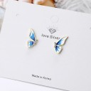 Boucles d'oreilles à clou pour femmes papillons A3160 6