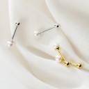 Boucles d'oreilles à clou pour femmes perle C1216 4