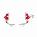 Boucles d'oreilles à clou pour femmes poissons 1