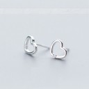 Boucles d'oreilles à clous en forme de cœur pour femmes R92 7