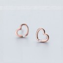 Boucles d'oreilles à clous en forme de cœur pour femmes R92 8