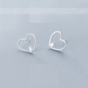 Boucles d'oreilles à clous en forme de cœur pour femmes R92 10