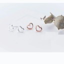 Boucles d'oreilles à clous en forme de cœur pour femmes R92 3