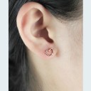 Boucles d'oreilles à clous en forme de cœur pour femmes R92 4