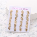 Boucles d'oreilles à clous pour femmes 12 paires G1213 6