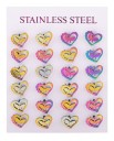 Boucles d'oreilles à clous pour femmes 12 paires G1213 9