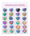Boucles d'oreilles à clous pour femmes 12 paires G1213 10