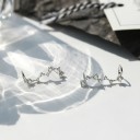 Boucles d'oreilles à contour pour femmes avec clip 5