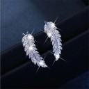 Boucles d'oreilles à frange en plumes pour femmes 2
