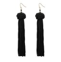 Boucles d'oreilles à la mode - Nœud avec franges J2577 6