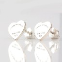 Boucles d'oreilles à puce en forme de cœur pour femmes J206 4