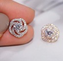 Boucles d'oreilles à puce pour femmes roses 1