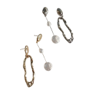 Boucles d'oreilles asymétriques en perles baroques pour femmes Bijoux de mode pour soirée, mariage, anniversaire, anniversaire, port quotidien 8