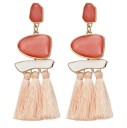 Boucles d'oreilles avec pierres et franges J2925 4