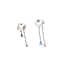 Boucles d'oreilles avec pluie de nuages et pierres de zircon, longues boucles d'oreilles élégantes pour femmes, idéales pour un usage quotidien et des occasions spéciales 1